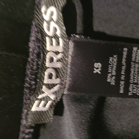 Express Black Leather-Look Leggings - Picture 5 of 5